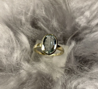 Aquamarin-Ring Gelbgold